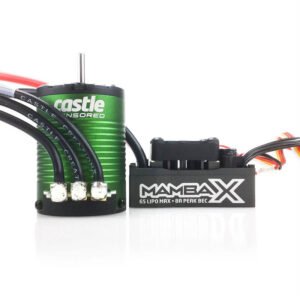 Castle Creations 1/10 Mamba X Waterproof ESC/1406-7700Kv Sensored Brushless Motor Combo: 4mm Bullet
